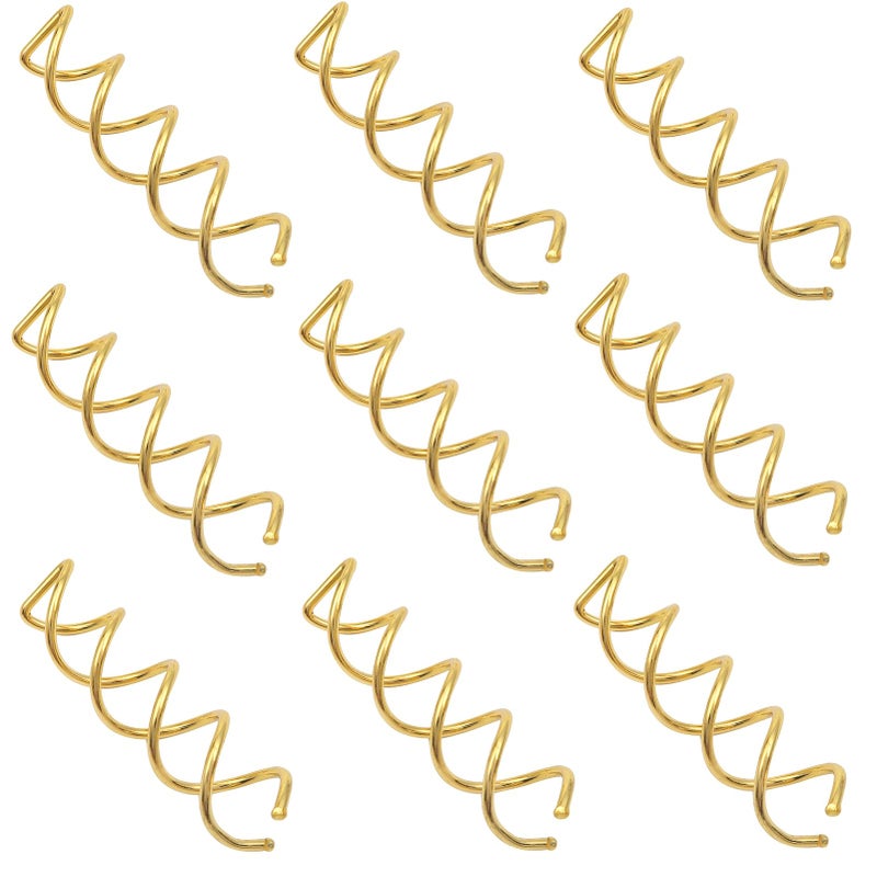 TUUXI 10pcs Spiral Hair Pins 2 Inch Bun Twister Spiral Bobby Pins Gold Spin Clip for Thick Hair Non Scratched Round Clip Bun Maker for Women - Image 1